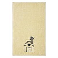 Black Barn w/ Mill Creme Hand Towel Set of 2 16x26