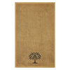 Black Willow Tree Tan Hand Towel Set of 2 16x26