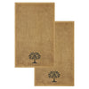 Black Willow Tree Tan Hand Towel Set of 2 16x26