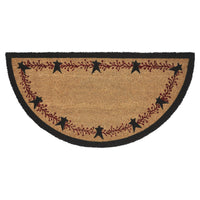 Pip Vinestar Coir Rug Half Circle 16.5x33 **BACKORDERED UNTIL MARCH 2025**