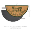 Neck Of Woods Coir Welcome Rug Half Circle 16.5x33 **BACKORDERED UNTIL MARCH 2025**