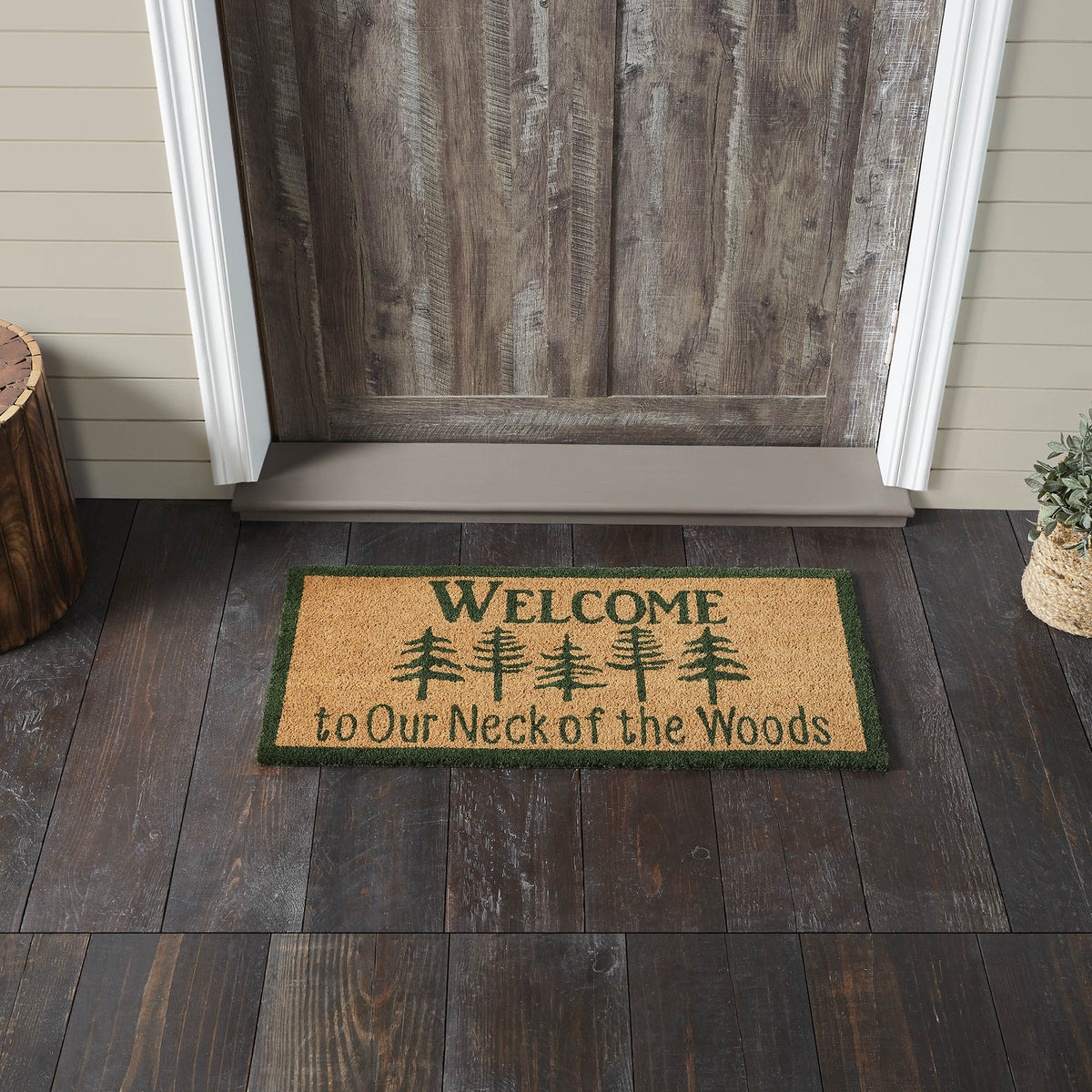 Welcome Homos Rug Neck Of Woods Coir Welcome Rug Rect 17x36 – Beth's Country Primitive ...