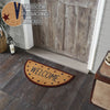 Patriotic Stars Welcome Coir Rug Half Circle 16.5x33 **BACKORDERED UNTIL MARCH 2025**