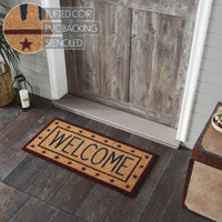 Patriotic Stars Welcome Coir Rug Rect 17x36 **BACKORDERED UNTIL MARCH 2025**