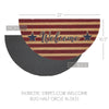 Patriotic Stripes Coir Welcome Rug Half Circle 16.5x33 **BACKORDERED UNTIL MARCH 2025**