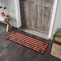 Patriotic Stripes Coir Welcome Rug Rect 17x48 **BACKORDERED UNTIL MARCH 2025**