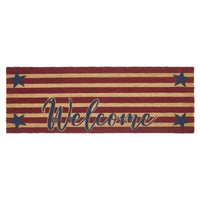 Patriotic Stripes Coir Welcome Rug Rect 17x48 **BACKORDERED UNTIL MARCH 2025**