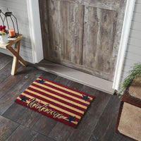 Patriotic Stripes Coir Welcome Rug Rect 20x30 **BACKORDERED UNTIL MARCH 2025**