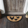 Down Home Rooster & Hens Coir Rug Half Circle 16.5x33 **BACKORDERED UNTIL MARCH 2025**