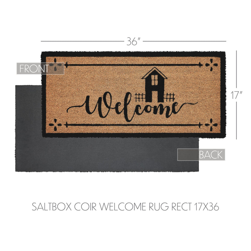 Saltbox Coir Welcome Rug Rect 17x36 **BACKORDERED UNTIL MARCH 2025**