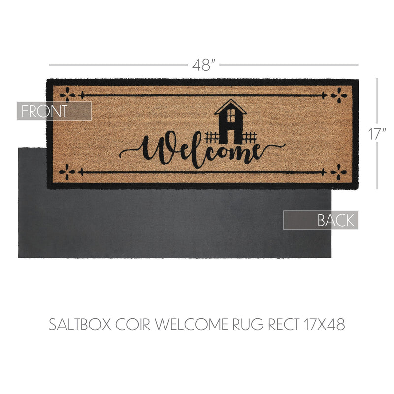 Saltbox Coir Welcome Rug Rect 17x48 **BACKORDERED UNTIL MARCH 2025**