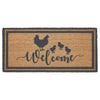 Down Home Hen & Chicks Coir Welcome Rug Rect 17x36 **BACKORDERED UNTIL MARCH 2025**