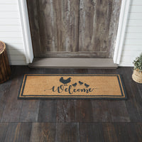 Down Home Hen & Chicks Coir Welcome Rug Rect 17x48 **BACKORDERED UNTIL MARCH 2025**