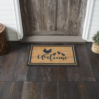 Down Home Hen & Chicks Coir Welcome Rug Rect 20x30 **BACKORDERED UNTIL MARCH 2025**