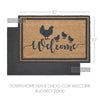 Down Home Hen & Chicks Coir Welcome Rug Rect 20x30 **BACKORDERED UNTIL MARCH 2025**