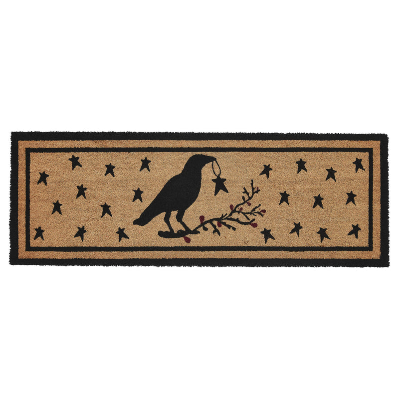 Raven Stars Coir Rug Rect 17x48 **BACKORDERED UNTIL MARCH 2025**