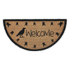 Raven Stars Coir Welcome Rug Half Circle 16.5x33 **BACKORDERED UNTIL MARCH 2025**