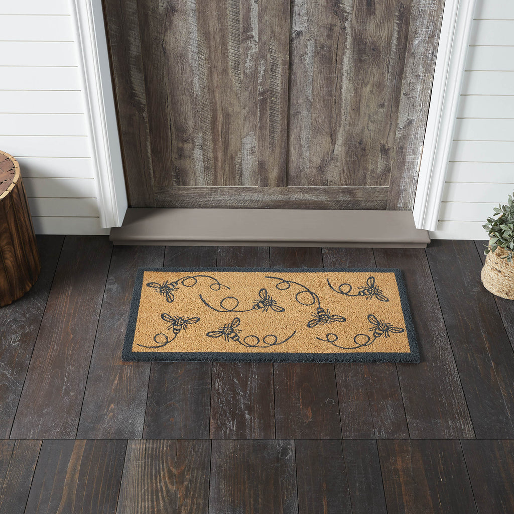 Coir Round Rug Buzzy Bees Coir Rug Rect 17x36 – Beth's Country Primitive Home Decor