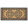 Charleston Mosaic Charcoal Coir Rug Rect 17x36 **BACKORDERED UNTIL MARCH 2025**