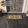 Charleston Mosaic Charcoal Coir Rug Rect 17x36 **BACKORDERED UNTIL MARCH 2025**