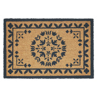 Charleston Mosaic Charcoal Coir Rug Rect 20x30 **BACKORDERED UNTIL MARCH 2025**