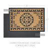 Charleston Mosaic Charcoal Coir Rug Rect 20x30 **BACKORDERED UNTIL MARCH 2025**