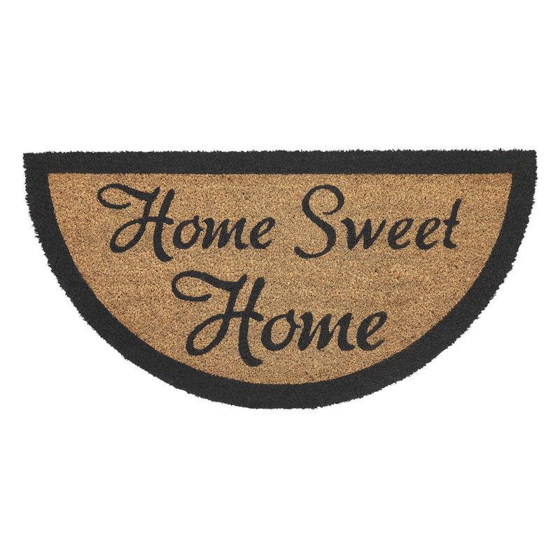 Home Sweet Home Coir Rug Half Circle 16.5x33 **BACKORDERED UNTIL MARCH 2025**