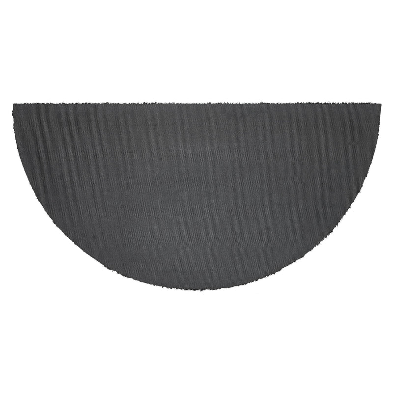 Welcome To Our Home Black Tan Coir Rug Half Circle 16.5x33 **BACKORDERED UNTIL MARCH 2025**