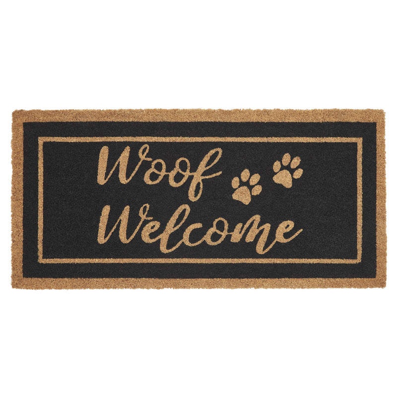 Woof Welcome Coir Rug Rect 17x36 **BACKORDERED UNTIL MARCH 2025**