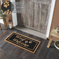 Woof Welcome Coir Rug Rect 17x36 **BACKORDERED UNTIL MARCH 2025**