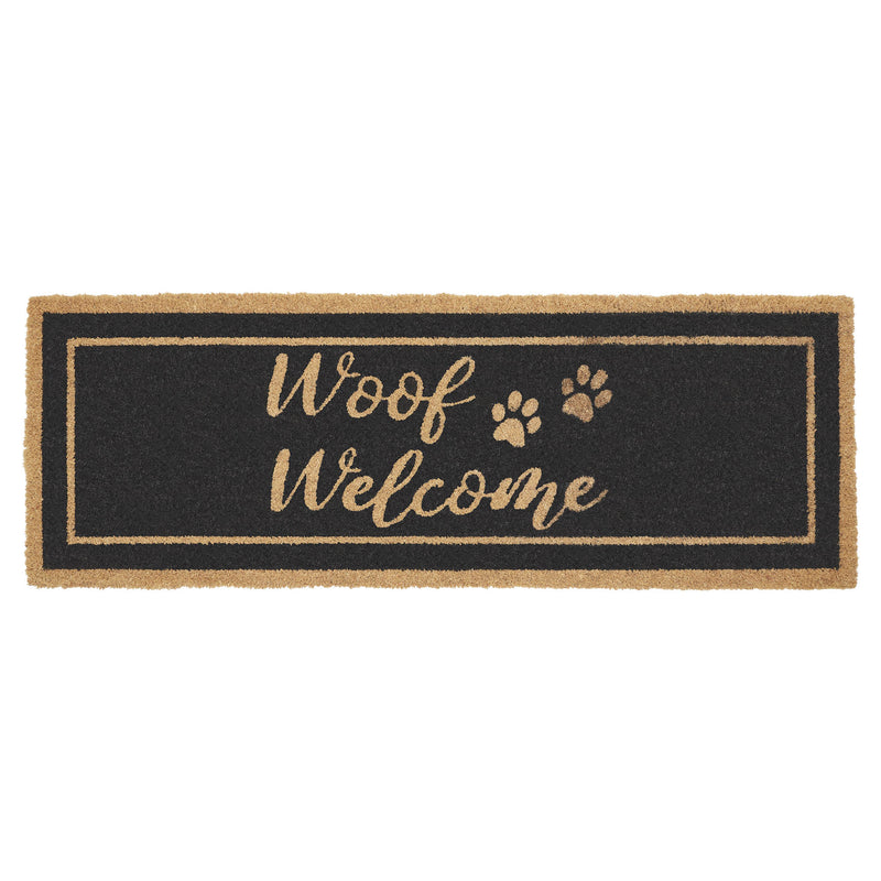 Woof Welcome Coir Rug Rect 17x48 **BACKORDERED UNTIL MARCH 2025**