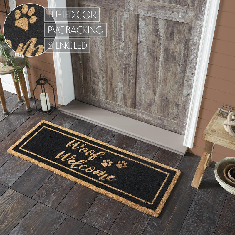 Woof Welcome Coir Rug Rect 17x48 **BACKORDERED UNTIL MARCH 2025**