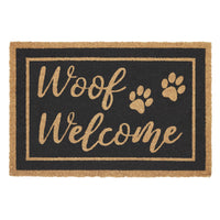 Woof Welcome Coir Rug Rect 20x30 **BACKORDERED UNTIL MARCH 2025**