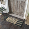 Welcome To Our Home Charcoal Stripes Coir Rug Rect 17x48 **BACKORDERED UNTIL MARCH 2025**