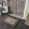 Welcome To Our Home Charcoal Stripes Coir Rug Rect 20x30 **BACKORDERED UNTIL MARCH 2025**