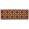 Charleston Mosaic Burgundy Coir Rug Rect 17x48 **BACKORDERED UNTIL MARCH 2025**