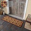 Charleston Mosaic Burgundy Coir Rug Rect 17x48 **BACKORDERED UNTIL MARCH 2025**