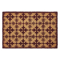 Charleston Mosaic Burgundy Coir Rug Rect 20x30 **BACKORDERED UNTIL MARCH 2025**