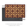 Charleston Mosaic Burgundy Coir Rug Rect 20x30 **BACKORDERED UNTIL MARCH 2025**