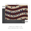 RWB Flag Stripes Coir Welcome Rug Rect 20x30 **BACKORDERED UNTIL MARCH 2025**