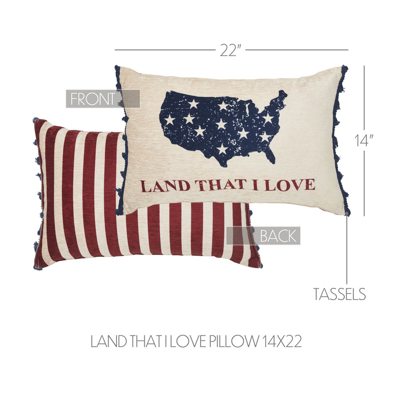 Land That I Love Pillow 14x22 **BACKORDERED UNTIL MARCH 2025**