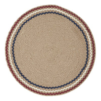 Red White Blue Ric Rac Placemat 14 Inch Diameter **BACKORDERED UNTIL MARCH 2025**