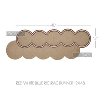 Red White Blue Ric Rac Runner 12x48 **BACKORDERED UNTIL MARCH 2025**