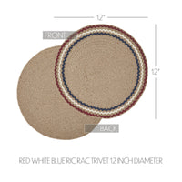 Red White Blue Ric Rac Trivet 12 Inch Diameter **BACKORDERED UNTIL MARCH 2025**