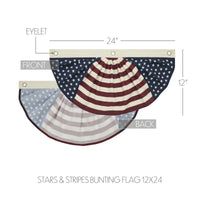 My Country Stars & Stripes Bunting Flag 12x24 **BACKORDERED UNTIL MARCH 2025**