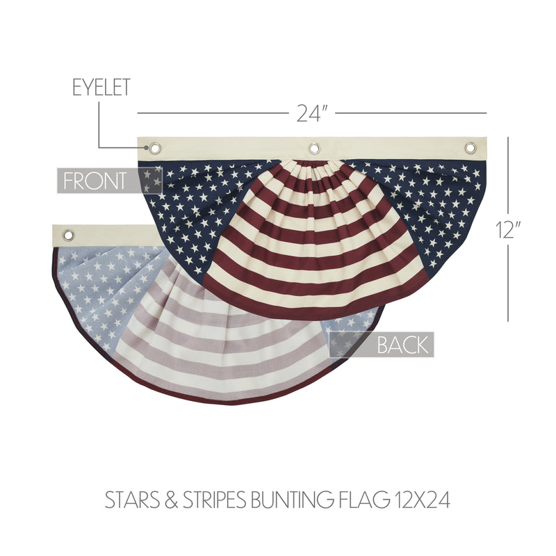 My Country Stars & Stripes Bunting Flag 12x24 **BACKORDERED UNTIL MARCH 2025**