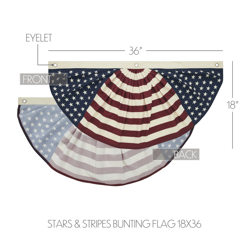 My Country Stars & Stripes Bunting Flag 18x36 **BACKORDERED UNTIL MARCH 2025**