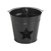 Metal Bucket w/ Star Cutout Black 6x6.5x5 **BACKORDERED UNTIL MARCH 2025**