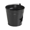 Metal Bucket w/ Star Cutout Black 6x6.5x5 **BACKORDERED UNTIL MARCH 2025**