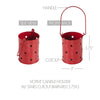 Votive Candle Holder w/ Stars Cutout Barn Red 3.75x3 **BACKORDERED UNTIL MARCH 2025**